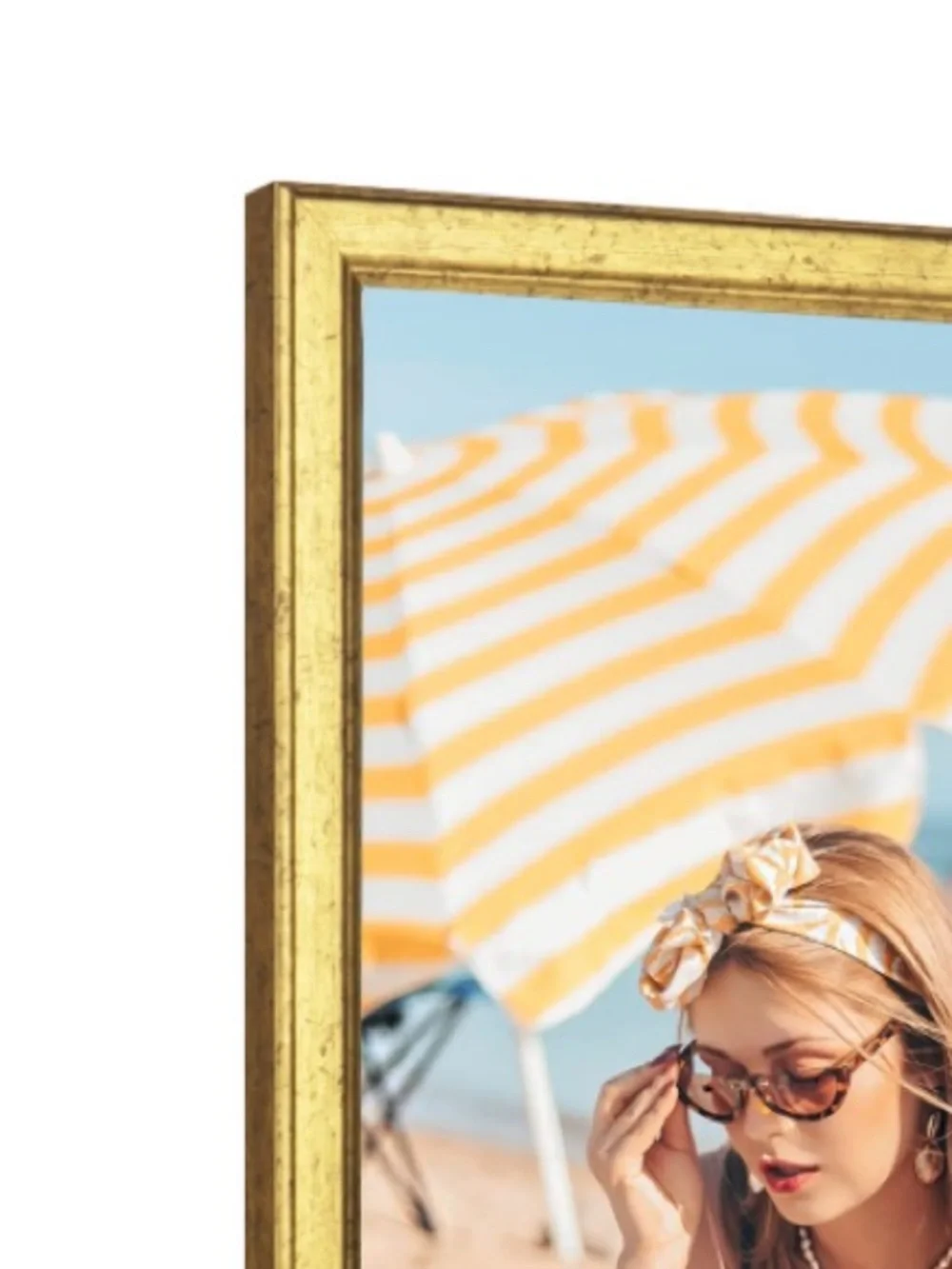 Gold Wood Rectangular Picture Frame Portrait or Landscape 12x16”